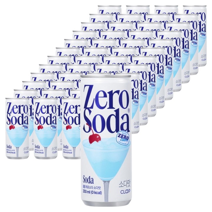 클룹 제로소다 탄산음료 소다맛, 250ml, 72개