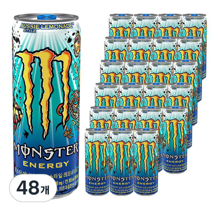 몬스터에너지 드링크 오지 스타일 레모네이드, 355ml, 48개