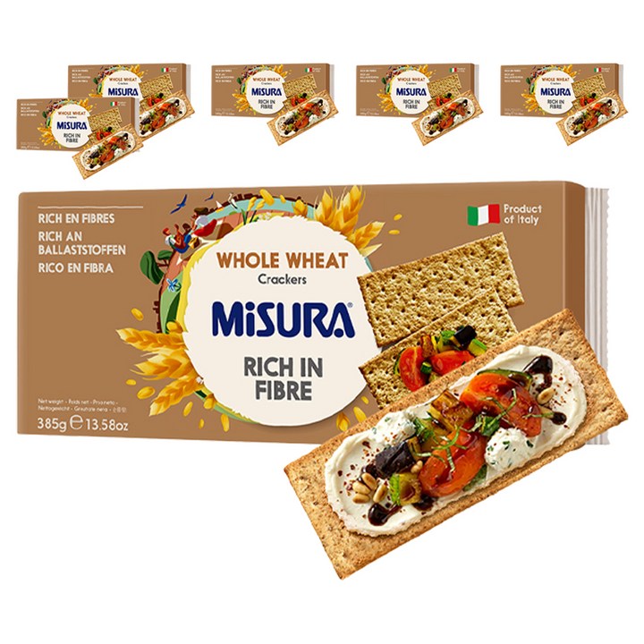 미주라 통밀 크래커, 385g, 6개