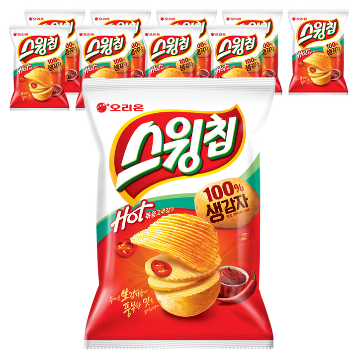 오리온 스윙칩 볶음고추장맛, 60g, 10개