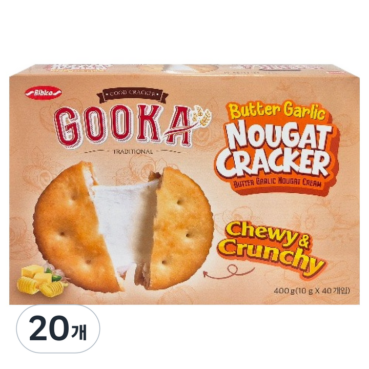 비비카 구카 버터갈릭 누가 크래커, 400g, 20개
