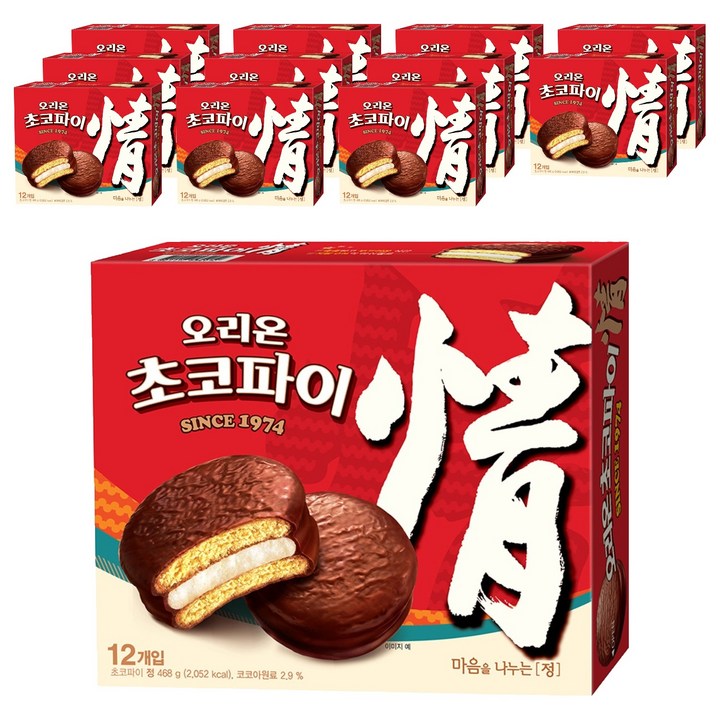 오리온초코파이 정, 468g, 12개