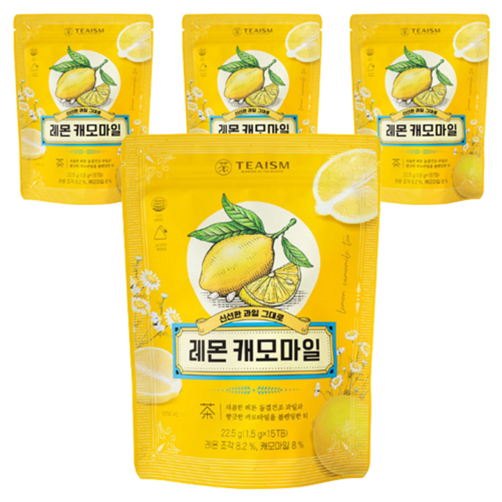 티이즘 레몬 캐모마일, 1.5g, 15개입, 4개