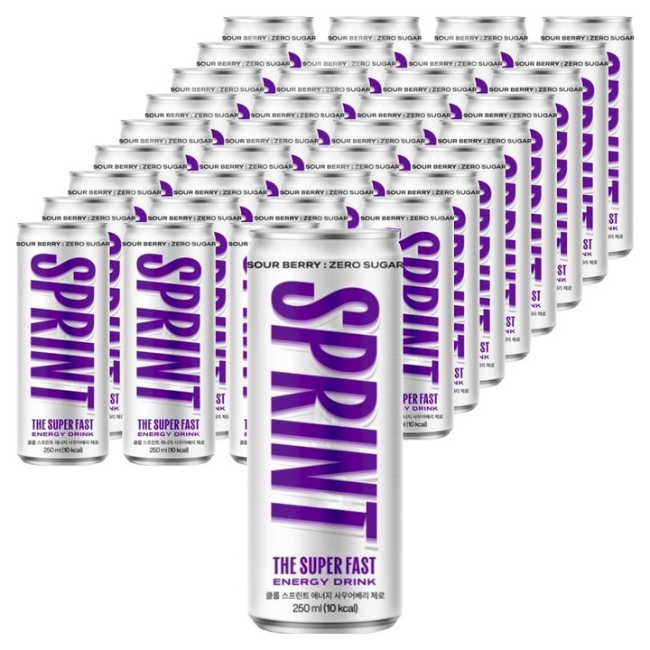 클룹 스프린트 에너지드링크 사우어베리 제로, 250ml, 36개