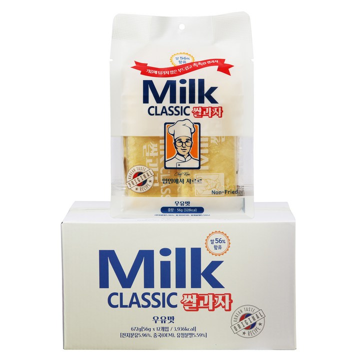 밀크클래식쌀과자 우유맛 12p, 672g, 1개