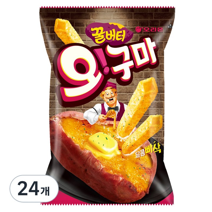 오리온 꿀 버터 오 구마, 74g, 24개