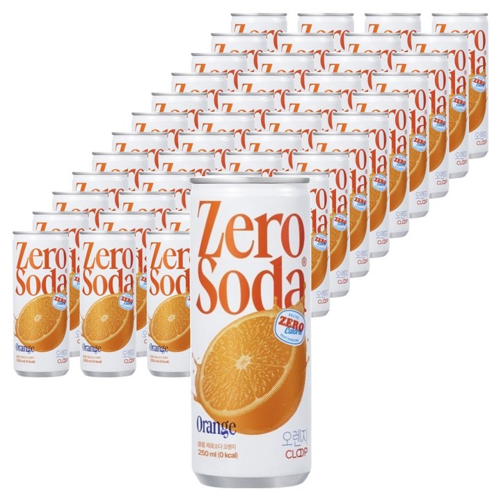 클룹 제로소다 오렌지 탄산음료, 250ml, 72개