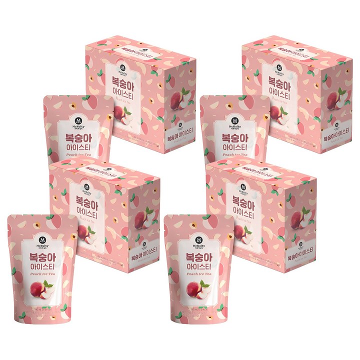맥널티커피 복숭아 아이스 티, 190ml, 40개