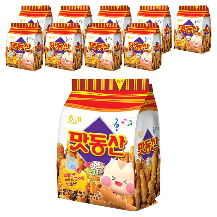 해태제과 맛동산, 165g, 10개