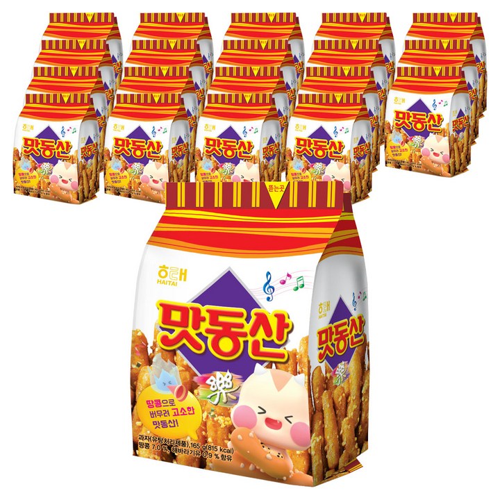 해태제과 맛동산, 165g, 20개