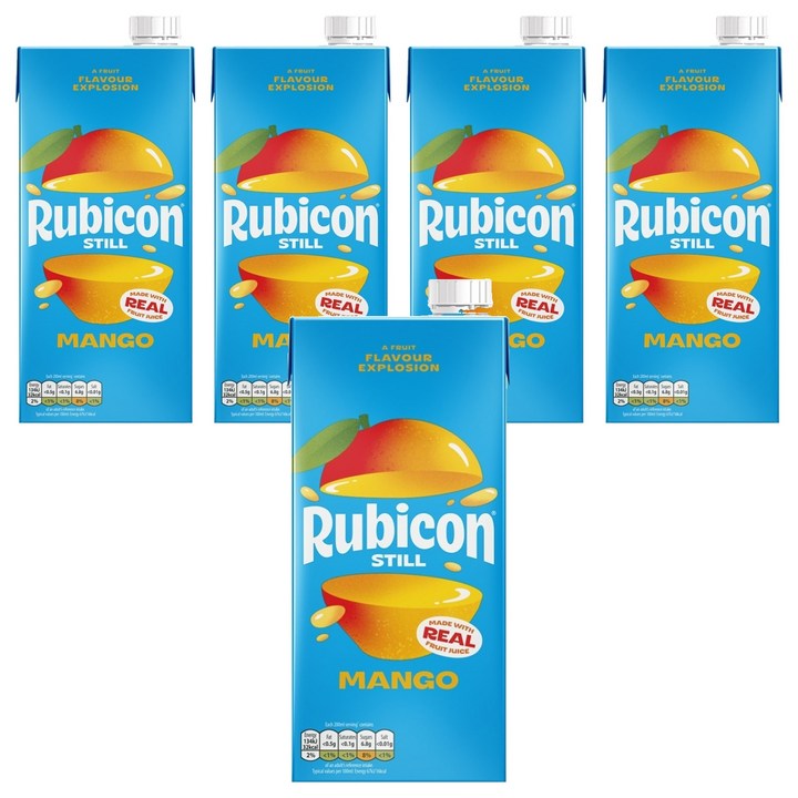 rubicon 망고 주스, 5개, 1L