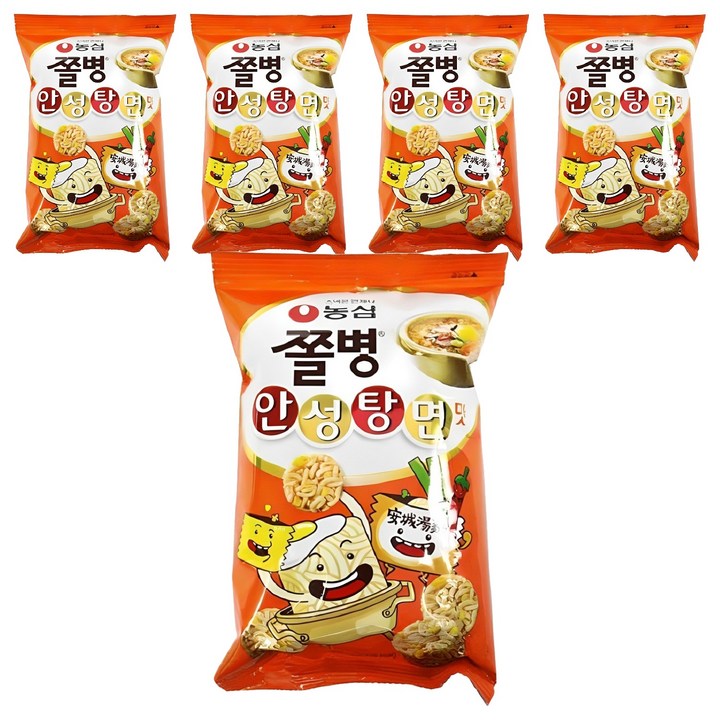 쫄병스낵 안성탕면맛, 77g, 5개