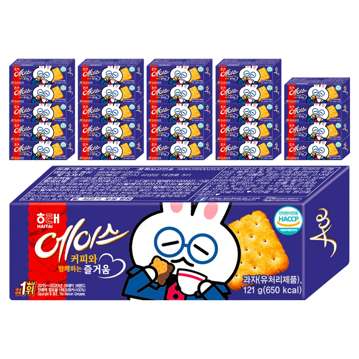 해태제과 에이스 과자, 121g, 25개