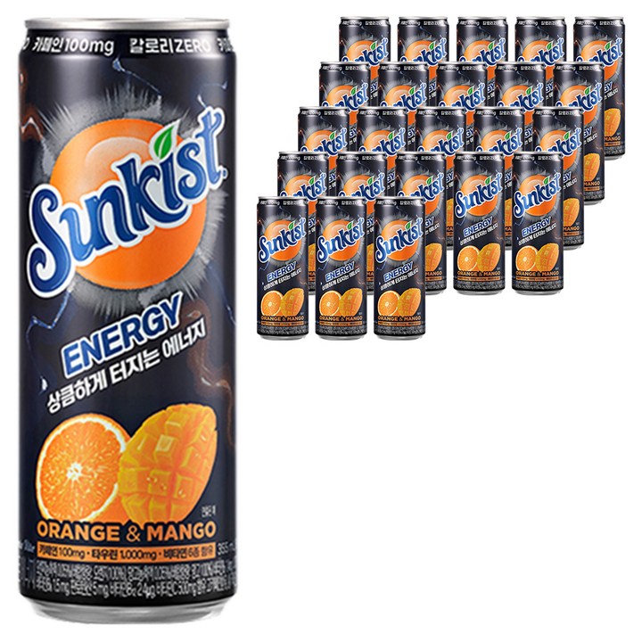 썬키스트 에너지 오렌지망고, 24개, 355ml