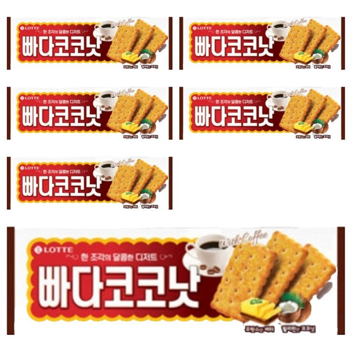 롯데웰푸드 빠다코코낫, 100g, 6개