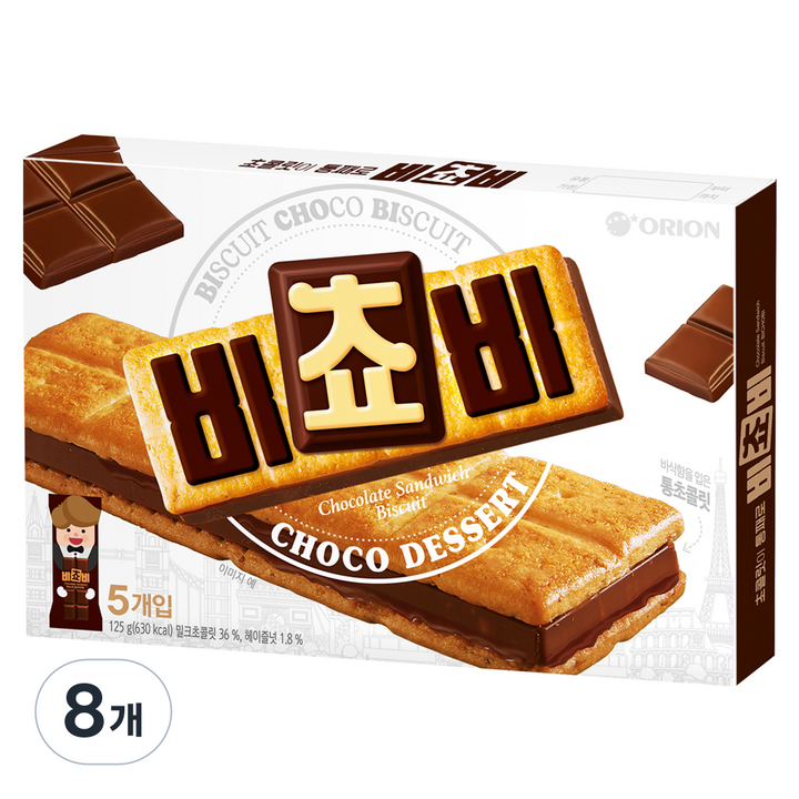 오리온 비쵸비 비스켓, 125g, 8개