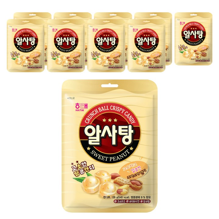 해태제과 알사탕, 126g, 10개