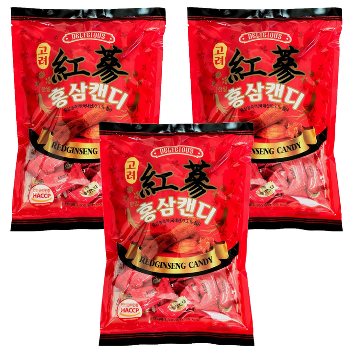 한일제과 홍삼 캔디, 3개, 300g