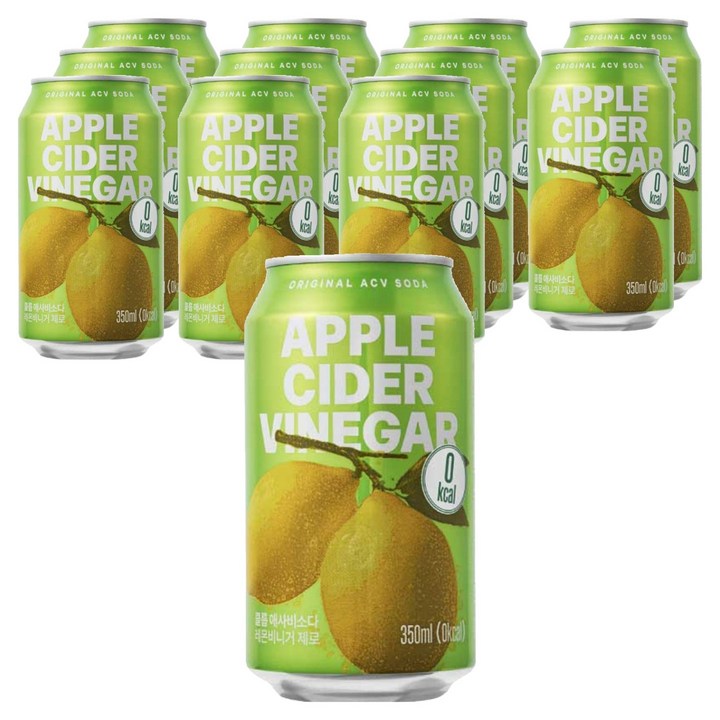 클룹 애사비소다 레몬비니거 제로 탄산음료, 350ml, 12개