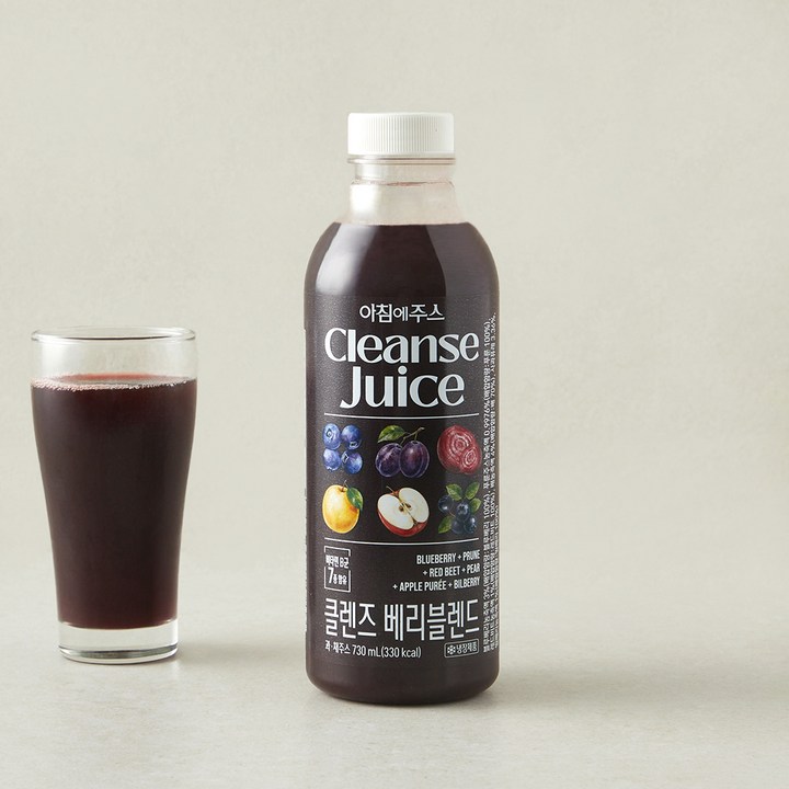 아침에주스 클렌즈 베리블렌드, 1개, 730ml