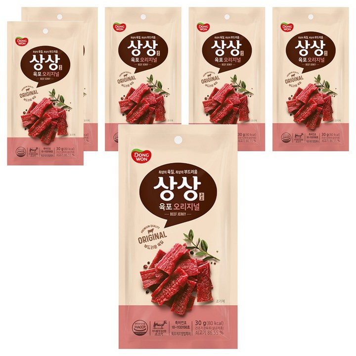 상상육포 오리지널, 30g, 6개