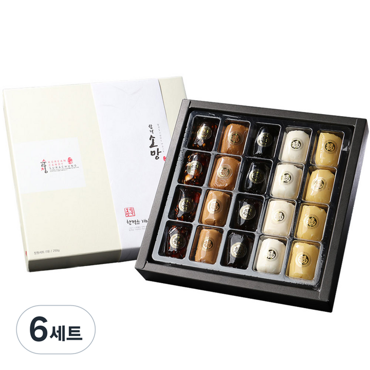 수라원 합격소망 엿 선물세트, 250g, 6세트