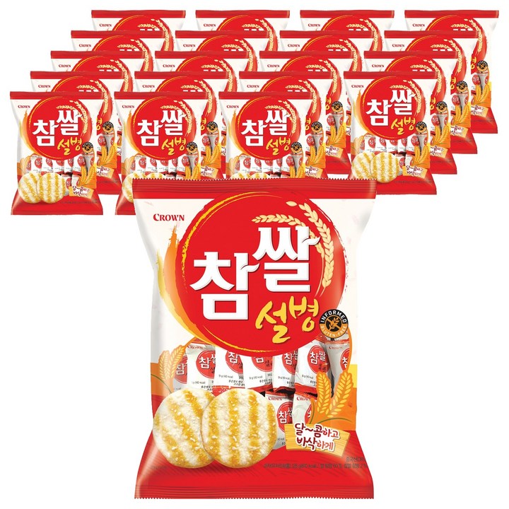 크라운 참쌀설병, 128g, 20개