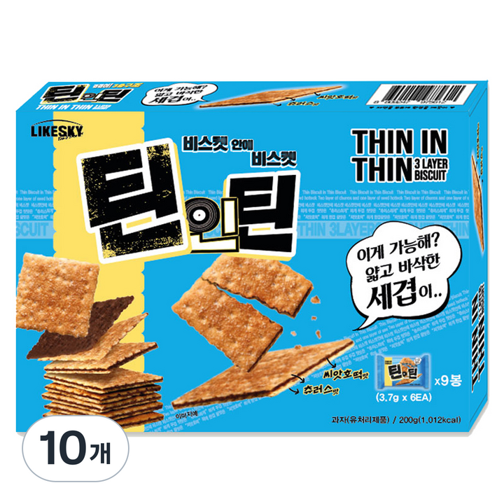 하늘처럼 틴인틴 비스켓, 200g, 10개