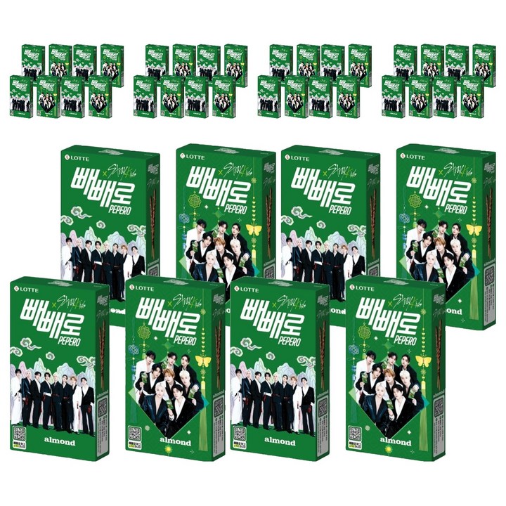 빼빼로 스키즈 아몬드, 37g, 40개