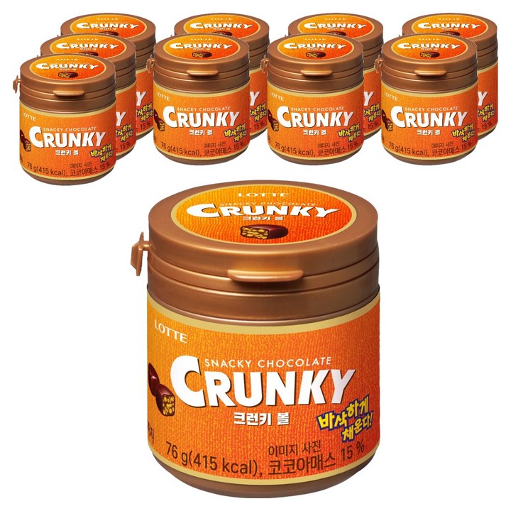 롯데웰푸드 크런키볼, 76g, 10개