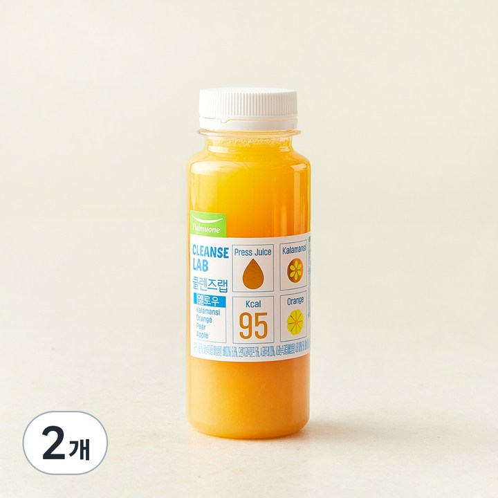 풀무원 녹즙 클렌즈랩 옐로우, 190ml, 2개