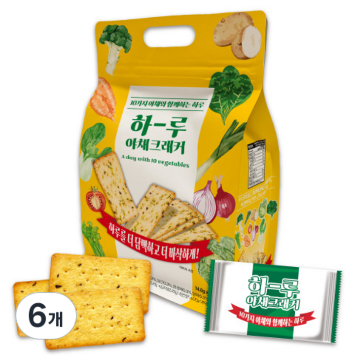 에스투 하루 야채 크래커, 480g, 6개