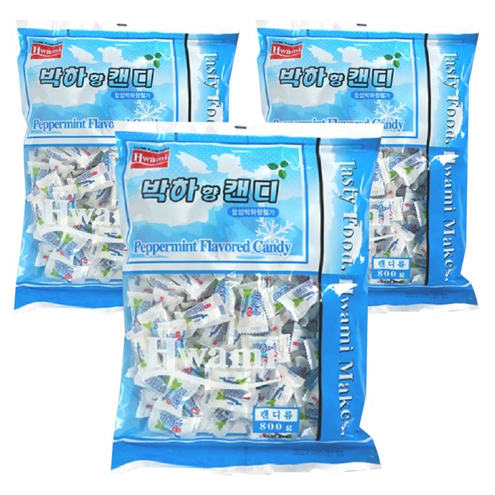 화미 박하향캔디, 800g, 3개