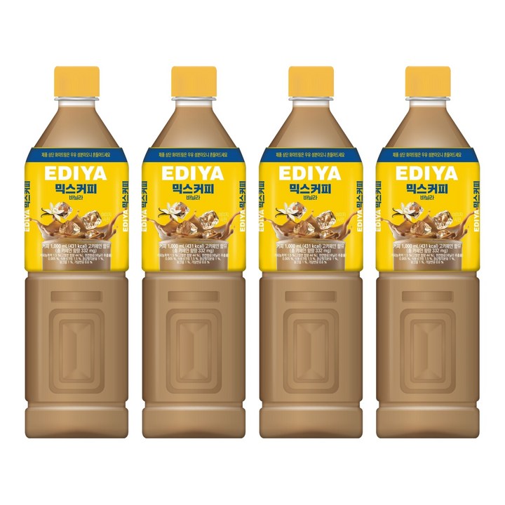 이디야 믹스커피 바닐라, 1L, 4개