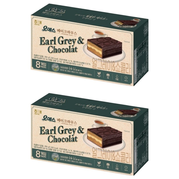 해태제과 오예스 얼그레이&쇼콜라, 280g, 2개