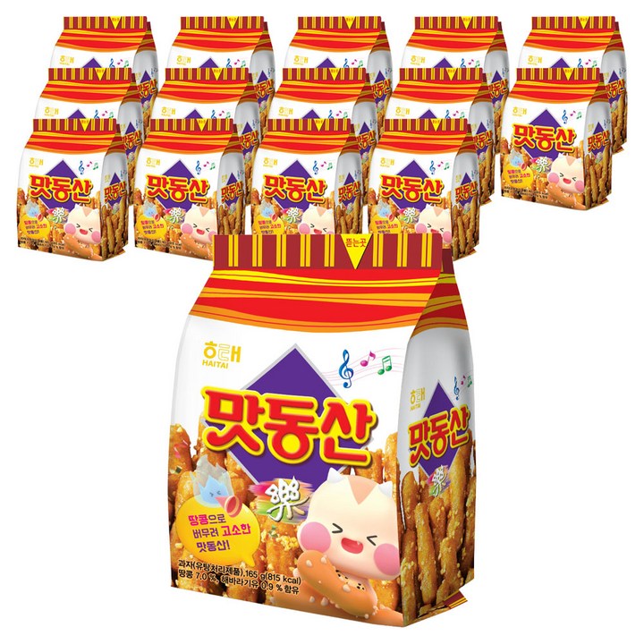 해태제과 맛동산, 165g, 15개