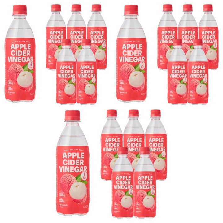 클룹 애사비 리치 제로 탄산음료, 18개, 500ml