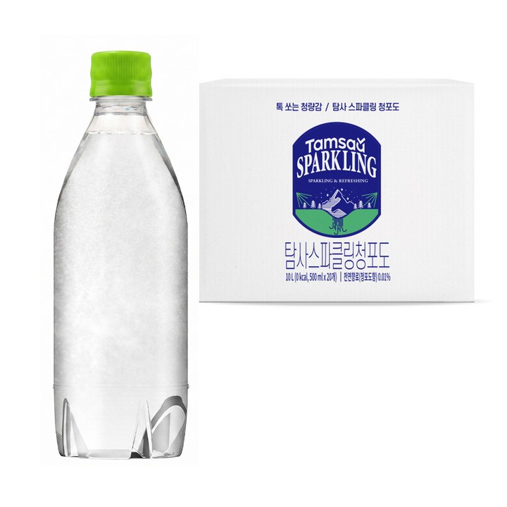 탐사 스파클링 청포도 무라벨, 20개, 500ml