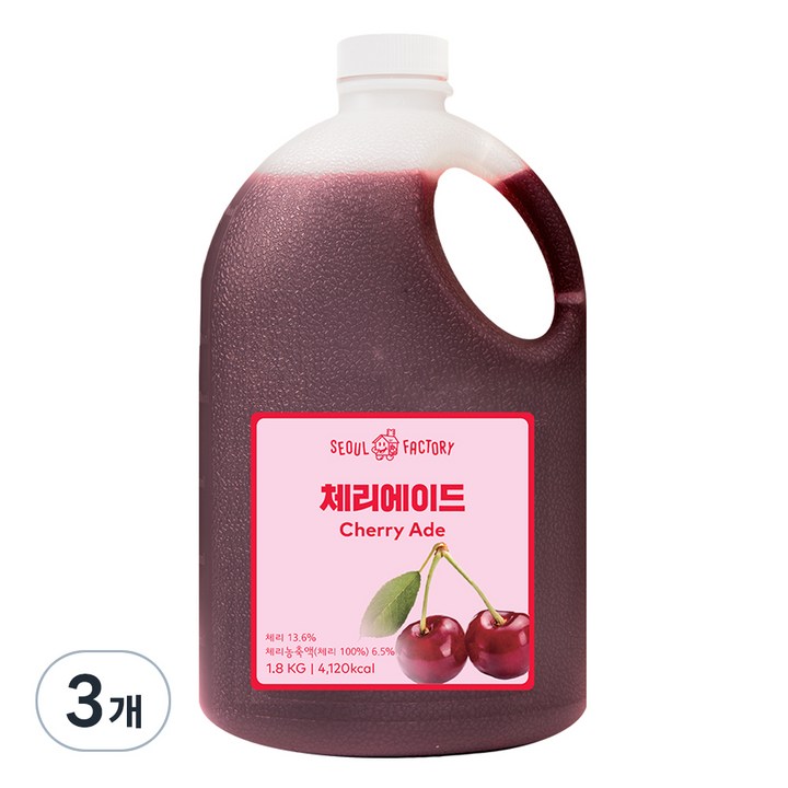서울팩토리 체리에이드, 1.8kg, 3개