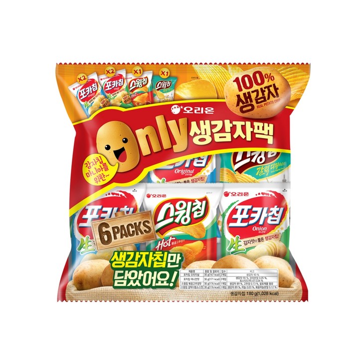오리온 온리 생감자팩 세트, 180g, 1개