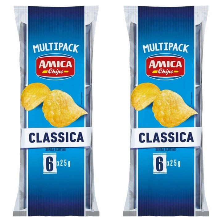 아미카칩스 오리지널 감자칩 멀티팩, 150g, 2개