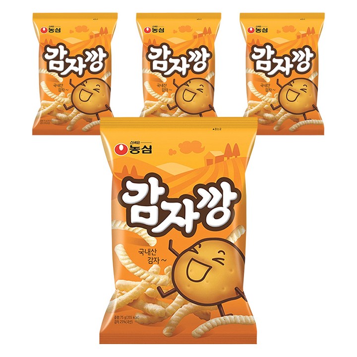 농심 감자깡, 75g, 4개