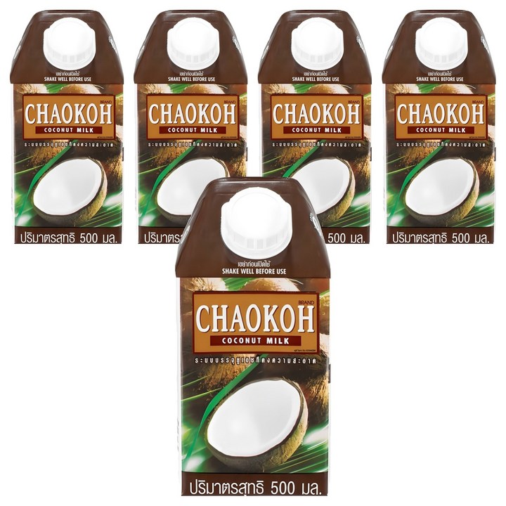 차오코 코코넛밀크, 5개, 500ml