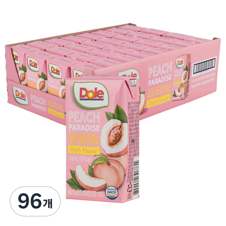 돌 피치 파라다이스 주스, 120ml, 96개