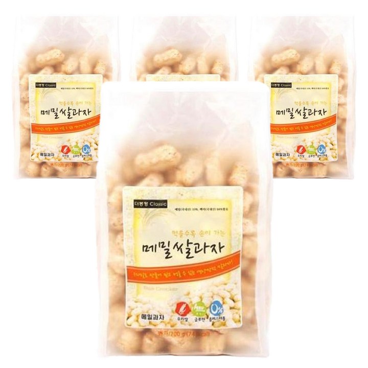 더봉평클래식 메밀쌀과자, 180g, 4개