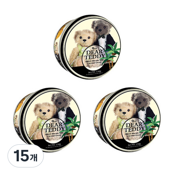 VFOODS 디어테디 플라워비스킷 코코넛크림, 150g, 15개