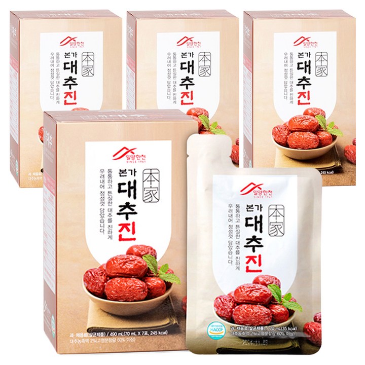 밀양한천 본가 대추진, 70ml, 28개