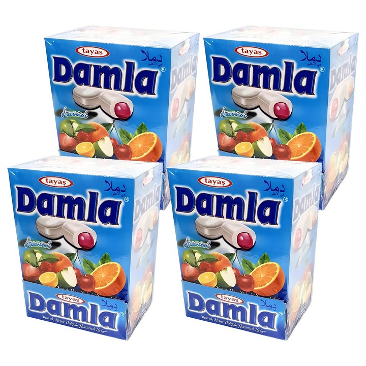 타야스 담라 어소티드 츄잉 캔디 블루, 2kg, 4개