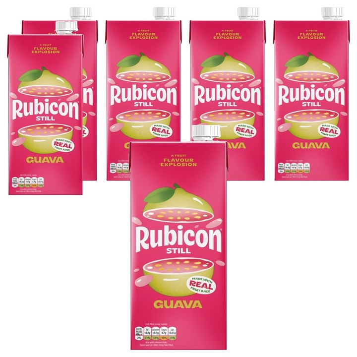 rubicon 구아바 열대과일주스, 1L, 6개