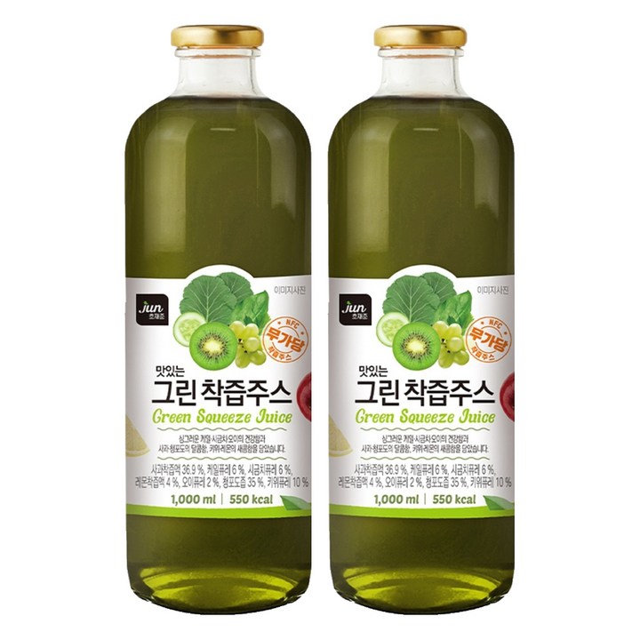 호재준 맛있는 그린 착즙주스, 1L, 2개